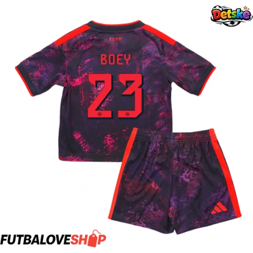 Dres Bayern Munich Sacha Boey #23 Tretina pre deti 2026-27 Krátky Rukáv (+ trenírky)